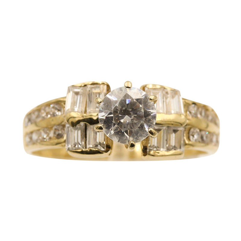 Anillo solitario 10k