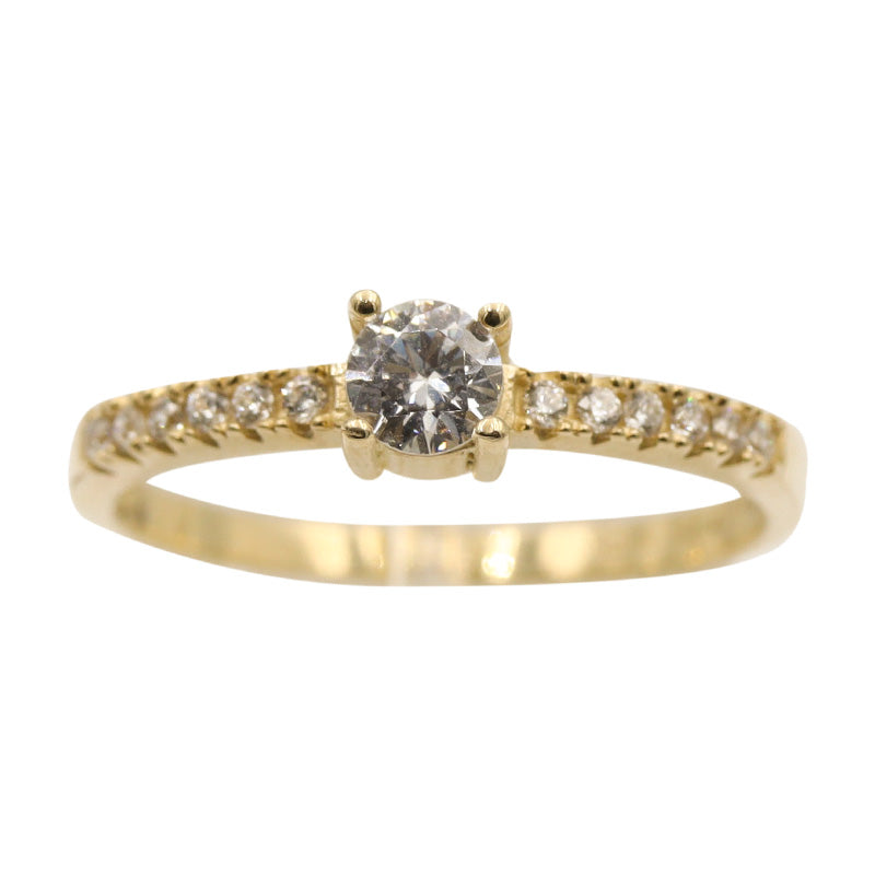 Anillo solitario 10k