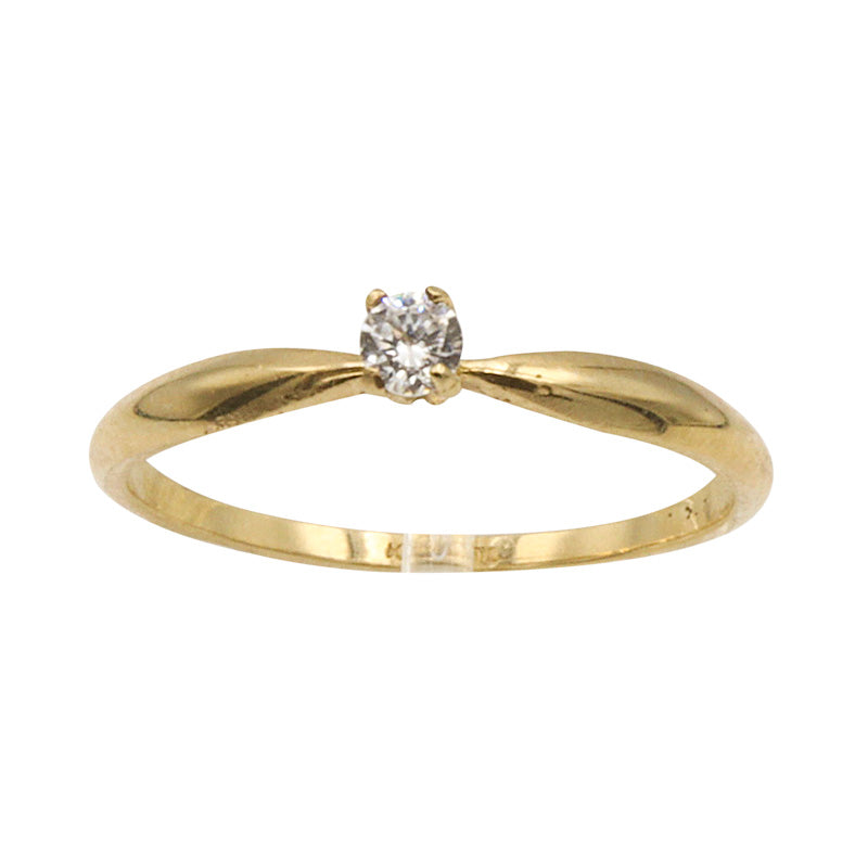 Anillo solitario 14k