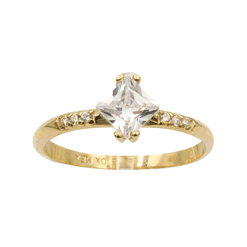 Anillo solitario 10k