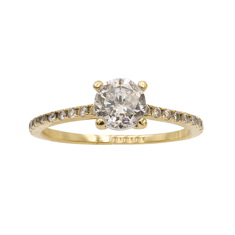 Anillo solitario 10k