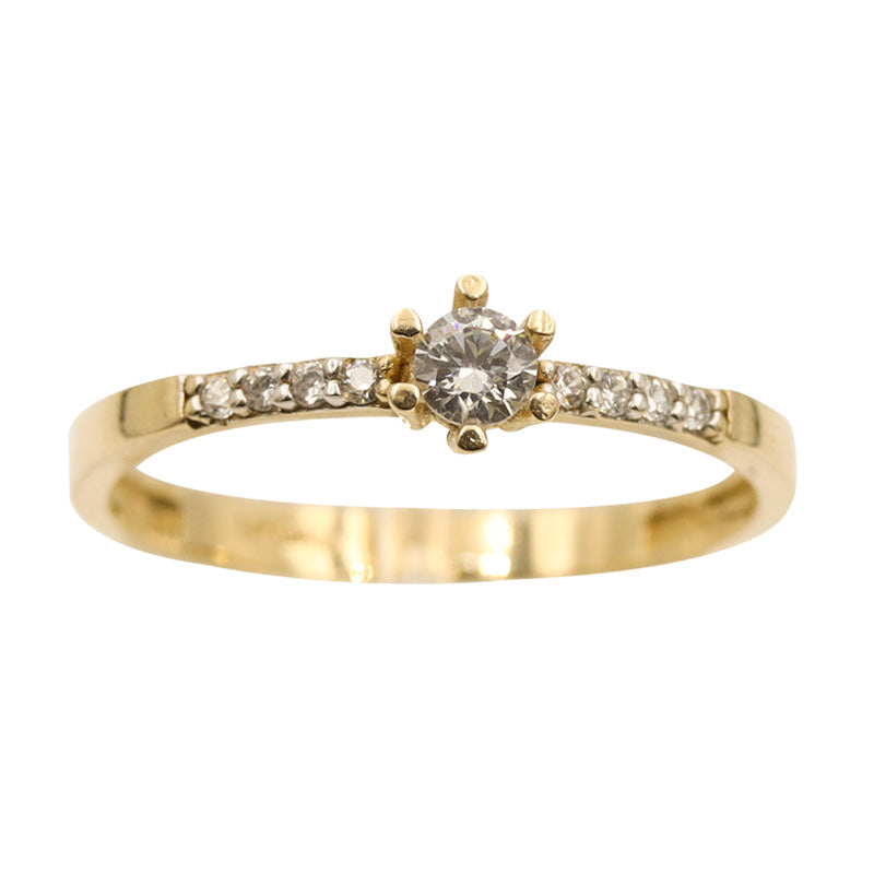 Anillo solitario 14k