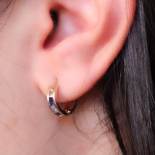Arracadas con zirconias 10k