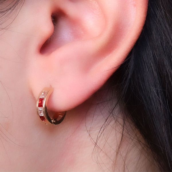 Arracadas con zirconias 10k