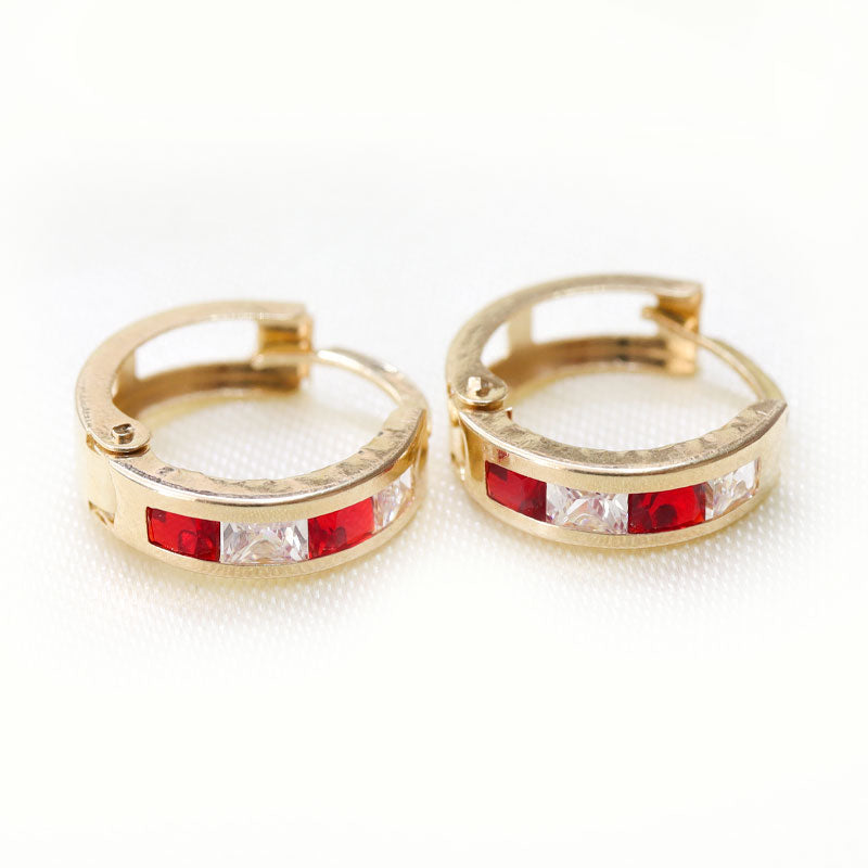 Arracadas con zirconias 10k
