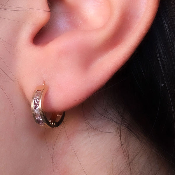 Arracadas con zirconias 10k