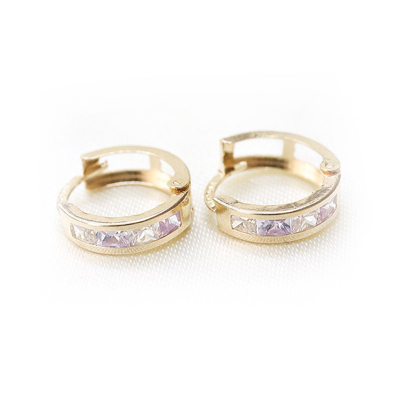 Arracadas con zirconias 10k