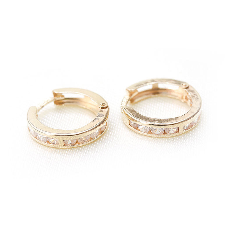 Huggies con zirconias 10k